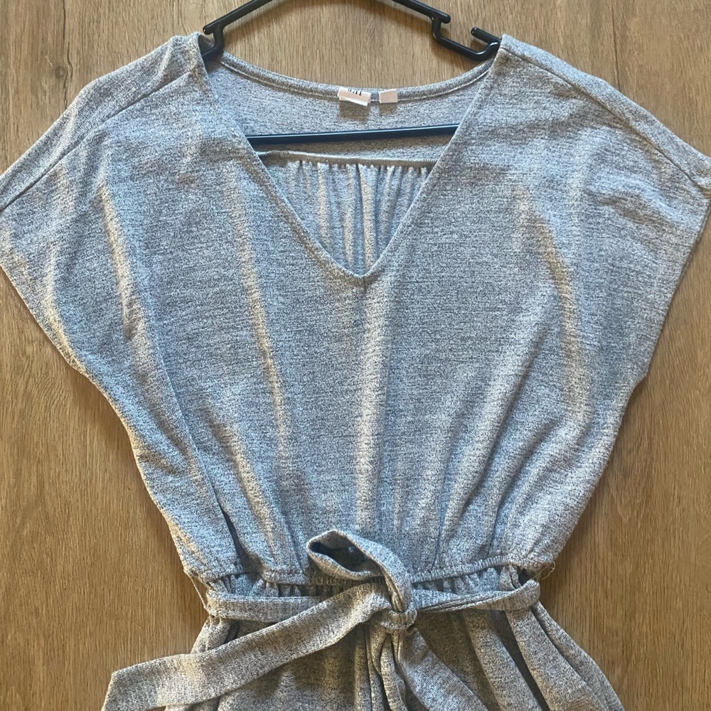Gap Womens stretchy dolman gray knit jumpsuit